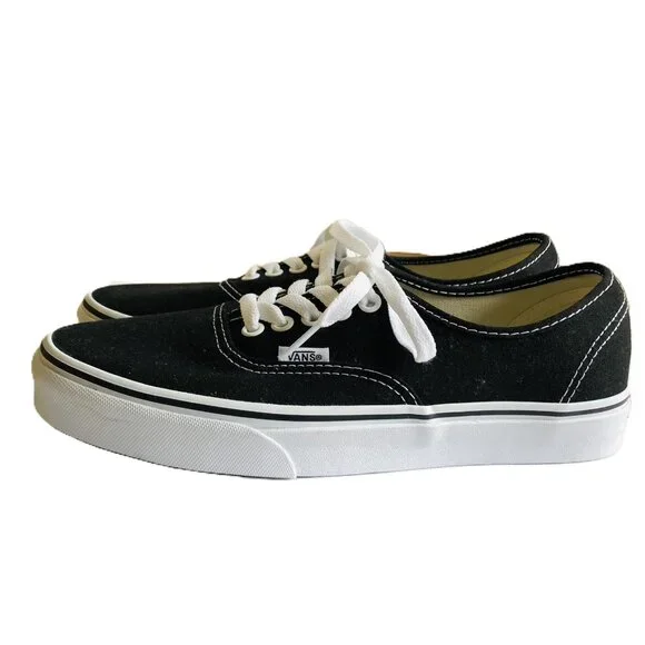 Vans Off The Wall New without Tag Shoes Canvas Sneakers Men 8 Women 9.5 Black - Picture 5 of 14